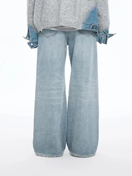 F011604春夏新品牛仔裤休闲阔腿牛仔裤 商品图3