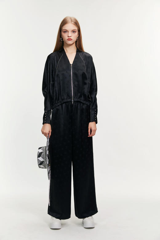 SAFICOO 时尚气质 遮肉显瘦 宽松H型阔腿裤 商品图2