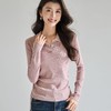 「高货sh」全新升级【铂金会员247/天猫329/差价82】(95918)洛诗琳轻薄抽绳小蛮腰针织衫2026春季显瘦气质翻领针织上衣女 商品缩略图4