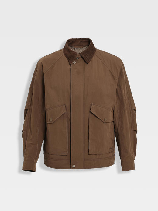 callisto橙棕色巴恩风夹克款棉服 商品图0