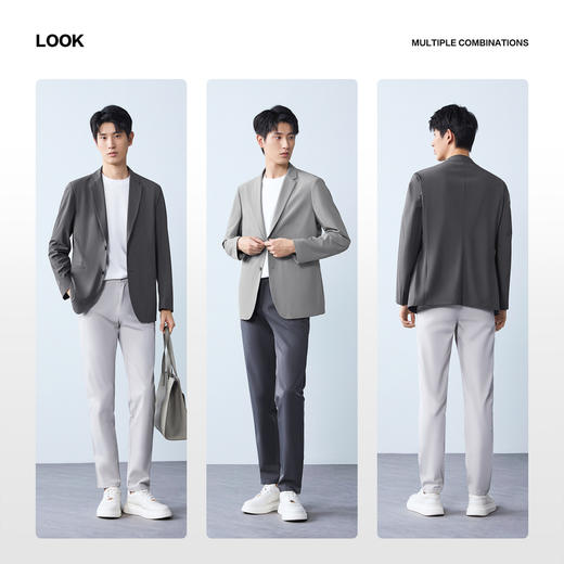 【含铜氨纤维/轻薄款】柒牌休闲单西男士春季新款休闲西服上衣130C70130 商品图2