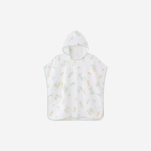 英氏儿童浴巾新生儿纯棉抑菌浴袍婴儿吸水泡泡纱包单YMJYJ0S090A 商品图4