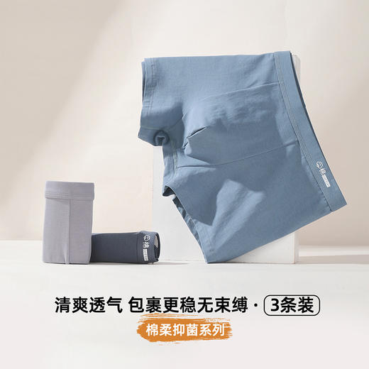【3条装】雅黛俪男士内裤透气舒适含商蚕丝裆底四角裤头男生 商品图1