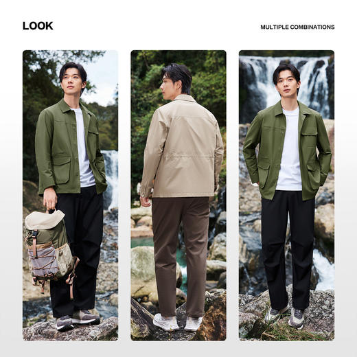 【户外猎户夹克】柒牌男士工装茄克衫柔软舒适休闲户外男装外套130K70610 商品图2