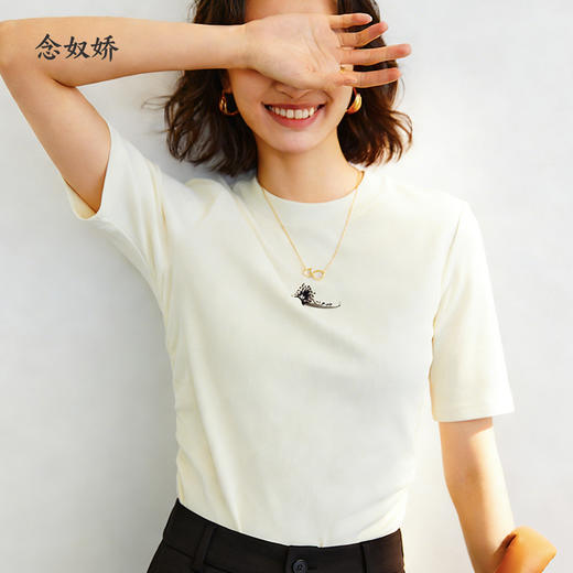 【商场同款】CNA5887 “双色小圆领针织” 舒适细腻好搭配 商品图0