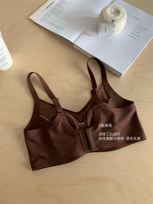 侧收提托～性感柔纱豹纹兔耳杯安心内衣 无钢圈上托防下垂调整型文胸美背 商品图2