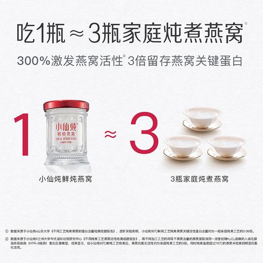 【小仙炖】鲜炖燕窝小鲜瓶 鲜采燕窝浓稠料足燕丝Q弹（无糖款/冰糖款43g/瓶）（2.16-2.18停发） 商品图3