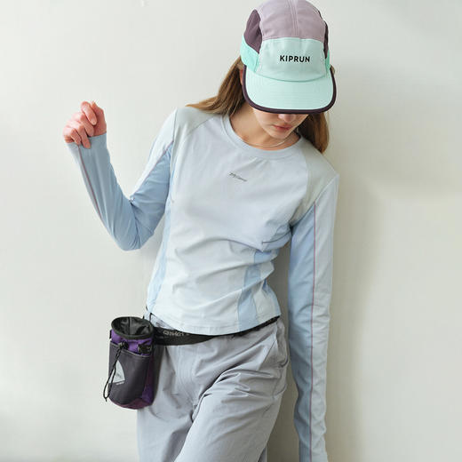 714street撞色防晒速干衣7A抗菌运动长袖2026春季轻薄印花T恤女 商品图1