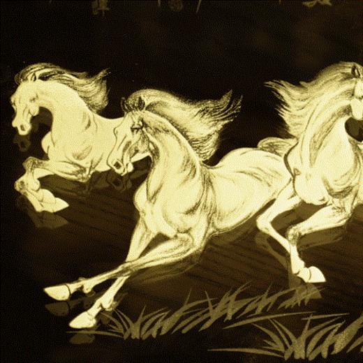 新中式两用屏风发光茶盘 ， 会发光的茶盘！暖灯漫染，雅致温馨，美好寓意新年礼！ 马到成功/竹报平安【G】 商品图1