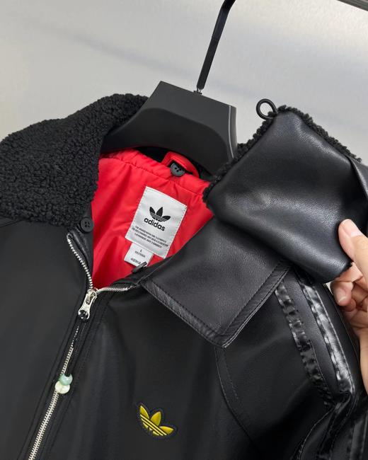 F011622仿皮翻领美式复古保暖运动翻领长袖皮衣夹克外套 商品图13