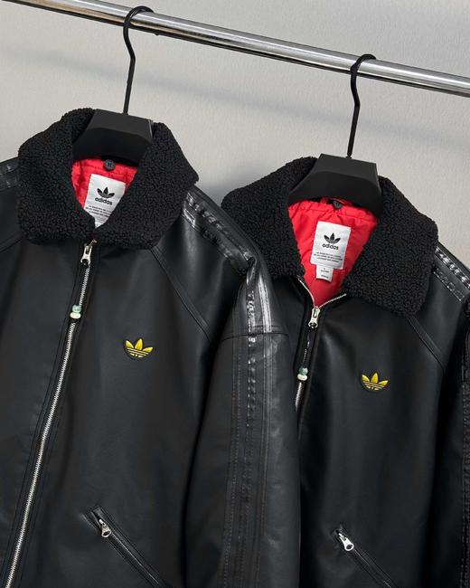 F011622仿皮翻领美式复古保暖运动翻领长袖皮衣夹克外套 商品图12