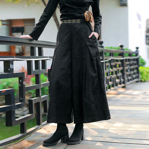 【2026春节款-现货】墨昙初绽民族风阔腿裤  商品图1