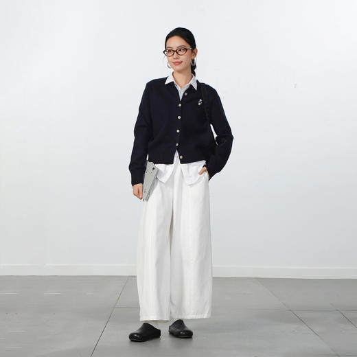 极简格纹纽扣开衫-纪念日百货门店同款169096440 商品图3