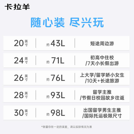 【升级云朵箱3.0Pro版】卡拉羊新款魔方体行李箱鎏金板材Plus升级8维防刮抗摔CX8138 商品图8