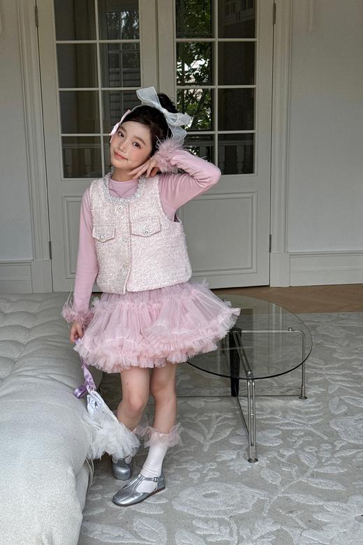 绒珠三件套（打底+马甲+裙子） 商品图3