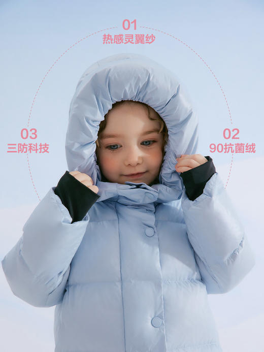 笛莎Deesha  【黑金系列】笛莎旗舰童装女童羽绒服2025年冬季新款儿童三防蓄热羽绒服 商品图0