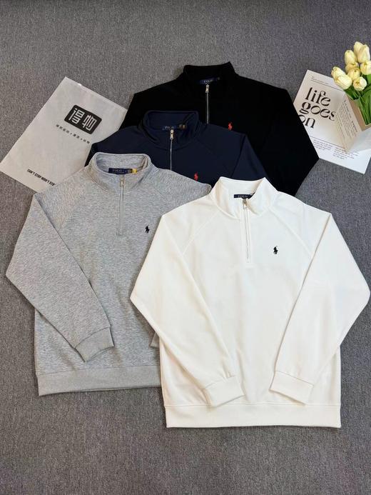 F011629秋冬通勤老钱风套头衫半拉链立领卫衣长袖 商品图0