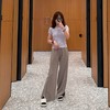 一店k （代工厂订单！）🦌又一条神裤级别的存在！太舒服了啊啊啊！独家莫代尔混纺面料！上身瞬间就可以封神了！完全不显胯宽！巨巨巨显瘦！26ss早春softstreme高腰罗纹拼接阔腿休闲裤 商品缩略图5