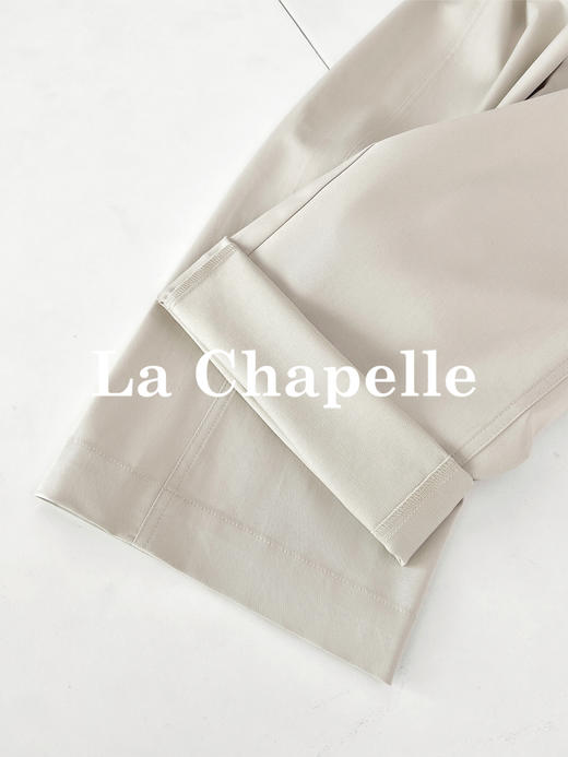 专柜实拍【轻奢高质感】拉夏贝尔/La Chapelle含莱赛尔垂坠有型~高腰单扣宽松极简风休闲装★ 商品图8