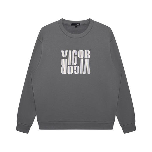 GXG男装【四色文字】冬季时尚创意印花男式加绒保暖圆领卫衣K&C 商品图2