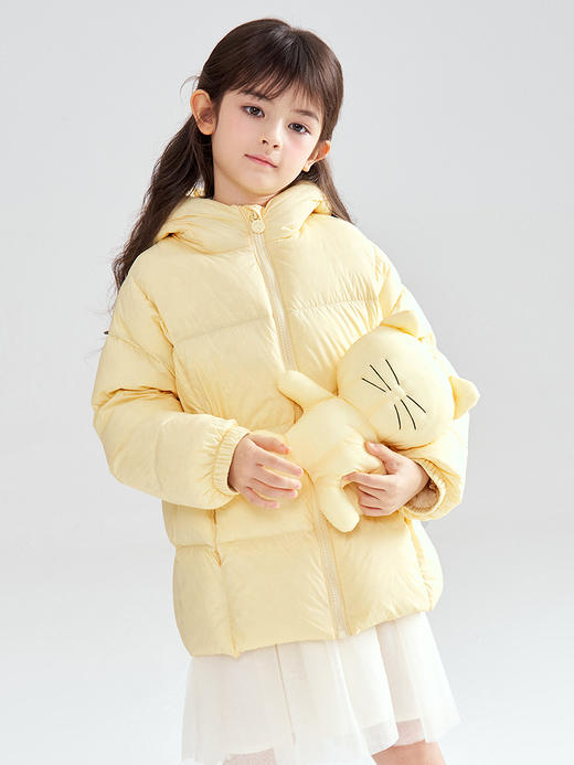 笛莎Deesha 三防90绒女童羽绒服2025年冬中大童中长款拜年服儿童羽绒服 商品图3