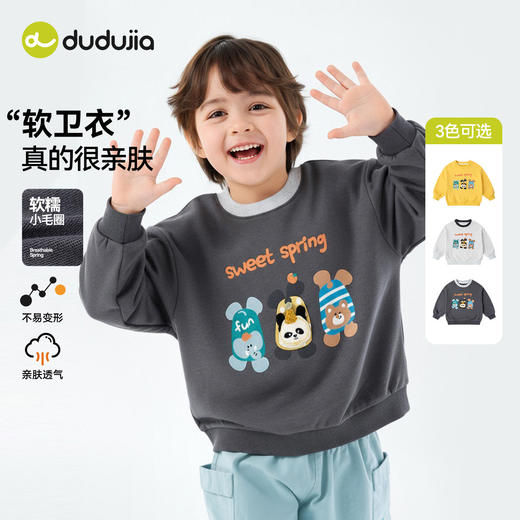 嘟嘟家儿童卫衣宝宝春秋2026新款童装春装女童上衣可爱男童衣服潮D6AWY020 商品图2