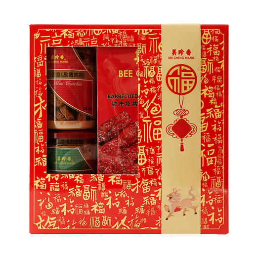 【送礼·特色礼盒】美珍香百福具臻多福大礼包815g肉松非猪肉脯肉干零食节日送礼长辈 商品图2