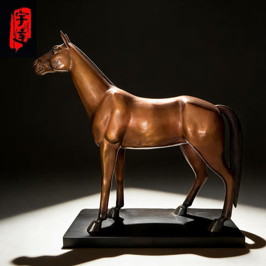 宇达青铜摆件 十二生肖马《汗血宝马》创意装饰 家居工艺摆件  高58cm 商品图0