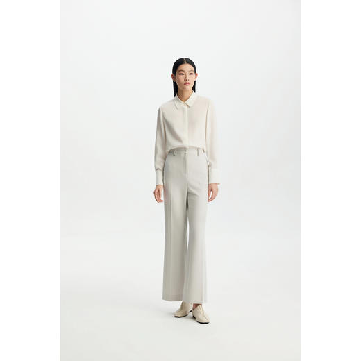 商场同款PURE TOUCH女装26春夏新款桑蚕丝白衬衫翻领长袖通勤衬衣 商品图8