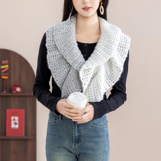 苏苏姐家涟漪花边围巾手工diy编织钩针梦羽毛线团自制围巾材料包 商品图4