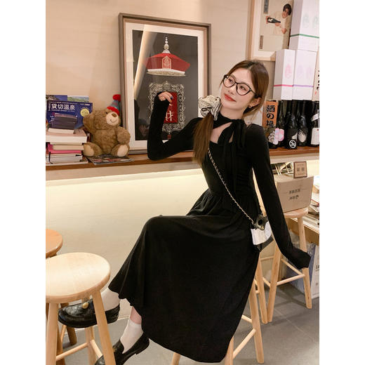 <曾小咸推荐>现货秒杀 ！微信超特价！法式绑带针织连衣裙 日常229.99 立减130 秒杀99.99！！ 商品图3