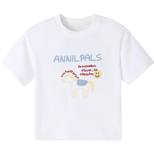 女童圆领短袖针织衫夏季新款安奈儿童装EG621725 商品图5