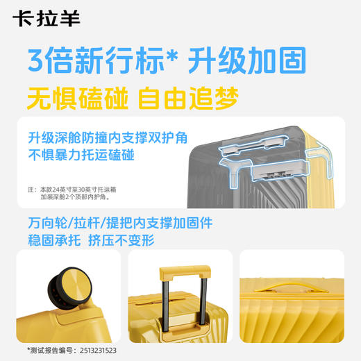 【升级云朵箱3.0Pro版】卡拉羊新款魔方体行李箱鎏金板材Plus升级8维防刮抗摔CX8138 商品图4