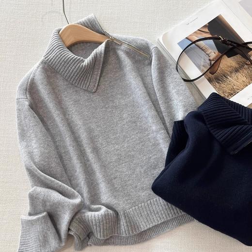 【来点不一样的】可意会不可言传～柜5900+！2026秋冬新款高领针织衫套头半拉链毛衣上衣！ 商品图4