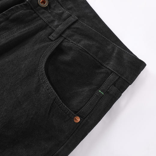 GXG男装【棉混纺水洗】春季复古猫须耐磨宽松直筒休闲男式牛仔裤K&C 商品图11