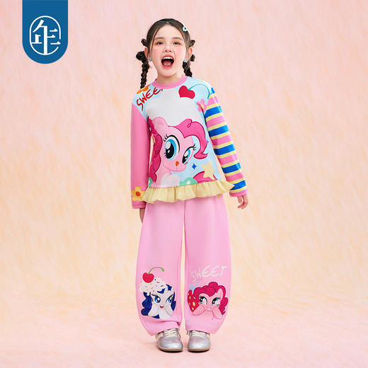 小马宝莉联名年衣童装长裤春季新款女童休闲裤小马宝莉春季休闲裤N1261002B02 商品图5