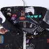 SDSA秋冬新款痞帅男装时尚趣味涂鸦拉链连帽夹克外套下摆松紧百搭 商品缩略图1