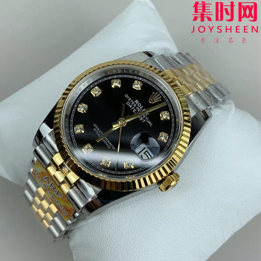 ARF劳力士日志型36mm 间金黑盘钻面 丹东3235机 五珠链 904L钢 男士腕表 小手腕福音 商品图2