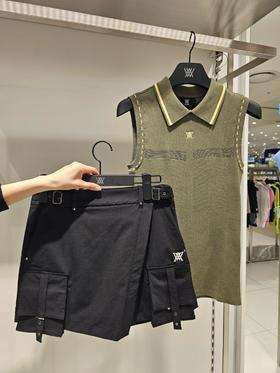 AN家新款女士工装运动短裙来啦！渠道高品质❗️帅气的金属扣搭配口袋的设计，优雅与复古摩登的碰撞，简直太赞了！立体的裁剪版型让视觉效果变得更为丰富，时尚气质更强了！