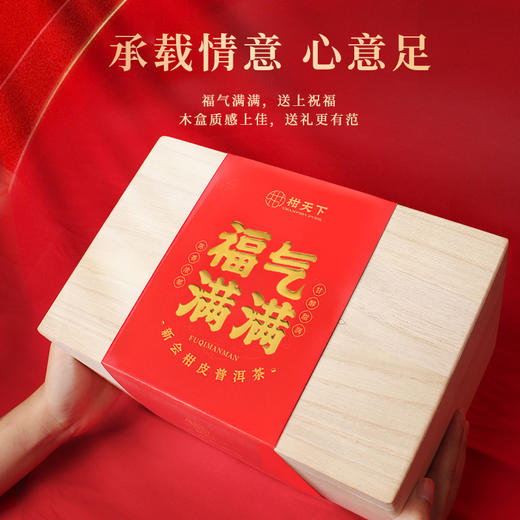 柑天下新会正宗柑普茶陈皮普洱茶橘普茶福气满满大红柑熟茶盒装 商品图1