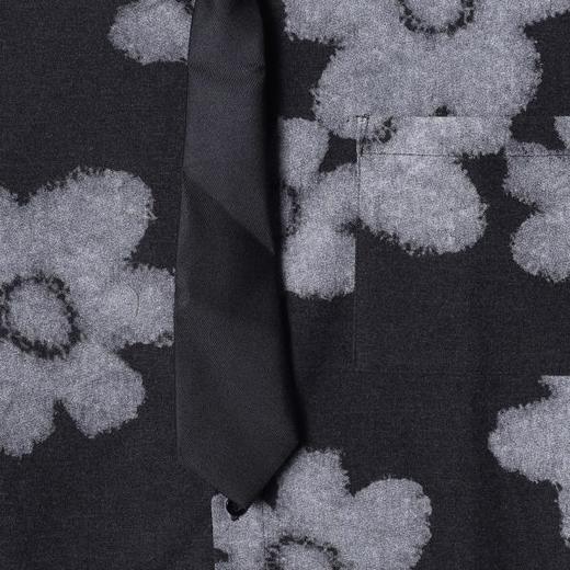 2741SDSA男士秋冬新款痞帅男装潮牌撞色花朵印花翻领领带衬衫百搭时尚 商品图3