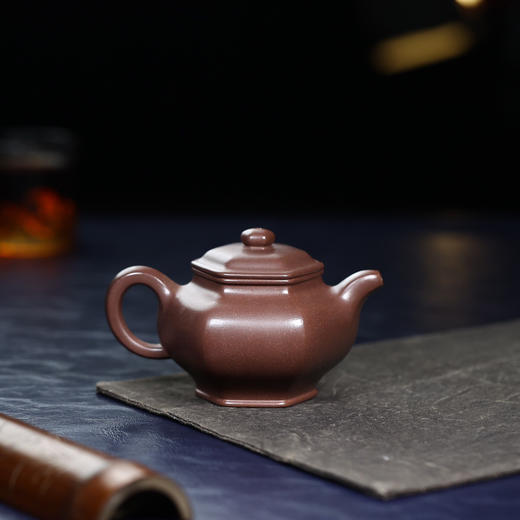 【青山特惠】 精品全手工紫泥六方掇只紫砂壶 220cc 周玉奇【大拍级陶手】 商品图2