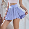 【限时秒】YOGACODE【火树银花系列】假两件瑜伽短裙女高腰松紧网球裙防走光带口袋百褶裙DWD116011 商品缩略图1