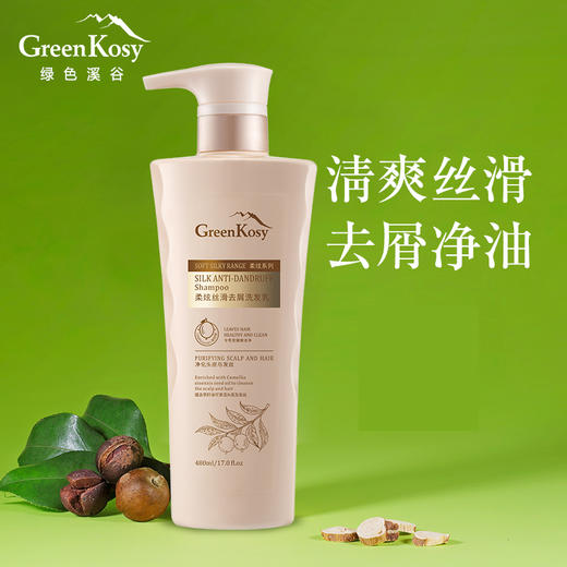 绿色溪谷柔炫丝滑去屑控油修护洗发水480ML-0513 国产/进口版本随机发 商品图0