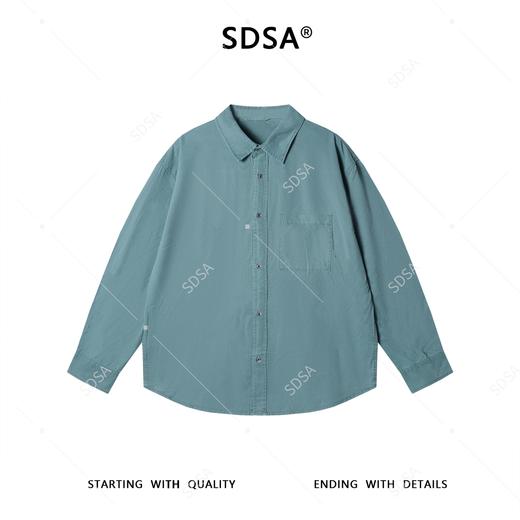 2802SDSA秋冬新款痞帅男装韩版简约纯色设计翻领长袖衬衫百搭休闲衬衣 商品图1