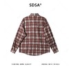 2266SDSA男士秋冬新款痞帅男装美式复古拼接撞色格子设计翻领衬衫百搭 商品缩略图5