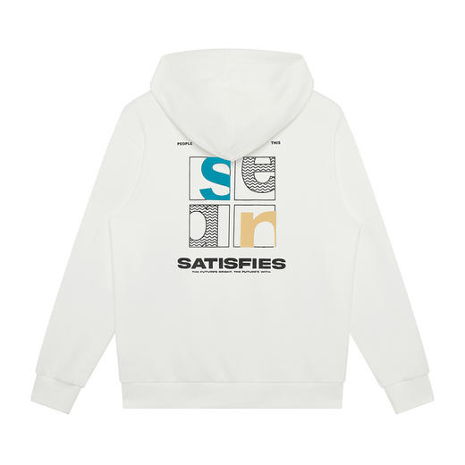 GXG男装【撞色印花】春季时尚潮流正背面图案男式连帽卫衣K&C 商品图1