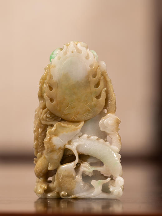 清	翡翠乘龙观音摆件 商品图3