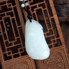 【天然正品】天然俄料一级白油润度佳福瓜造型和田玉（福气满满）吊坠项链55.7*29.4*18.1MM（皆取最大值）301225NJM10 商品缩略图7