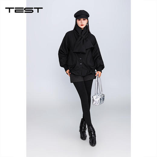 冬上新黑色宽松显瘦中长款保暖羽绒服2254227 商品图1